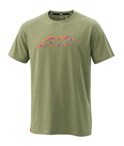 CAMO TEE GREEN MELANGE M - poslední kus