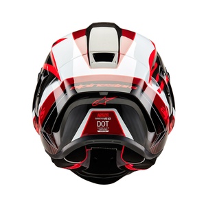 PŘILBA SUPERTECH R-10 TEAM, ALPINESTARS (KARBON/ČERVENÁ/BÍLÁ) 2024