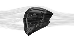 PŘILBA SUPERTECH R-10 TEAM, ALPINESTARS (KARBON/ČERVENÁ/BÍLÁ) 2024