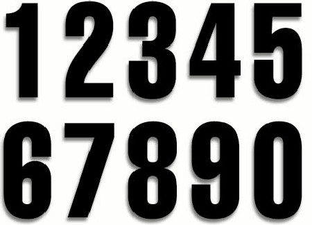 START NUMBERS BLACK